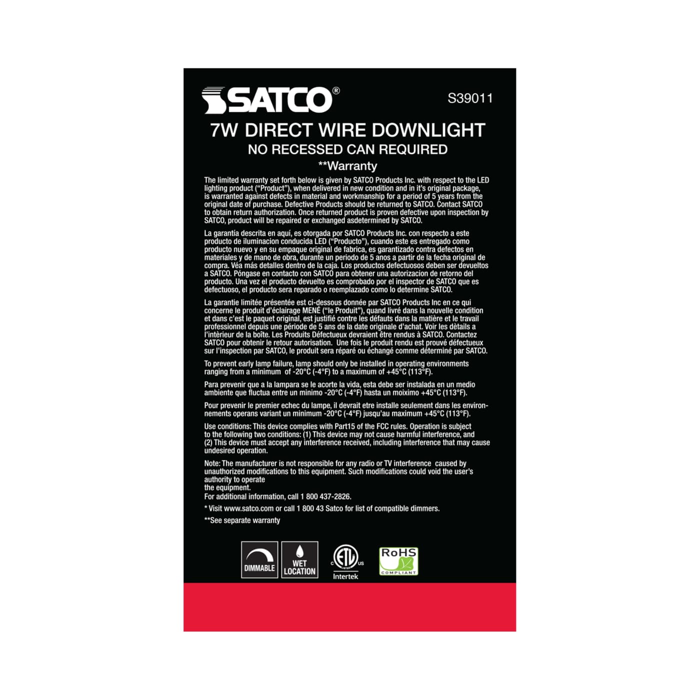 7WLED/DW/RDL/4/27K/120V - S39011