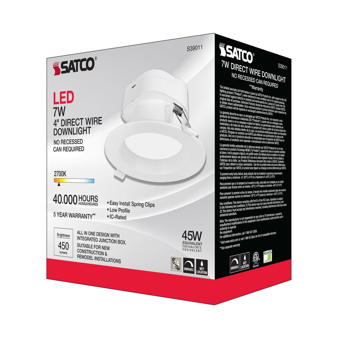 7WLED/DW/RDL/4/27K/120V - S39011