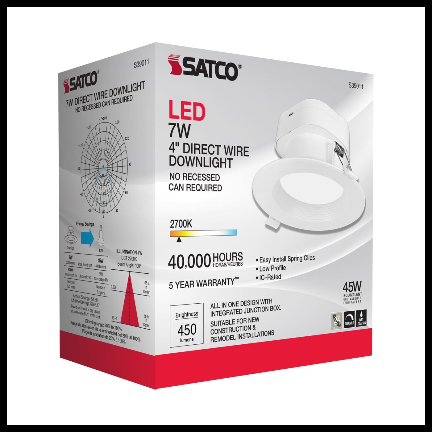 7WLED/DW/RDL/4/27K/120V - S39011