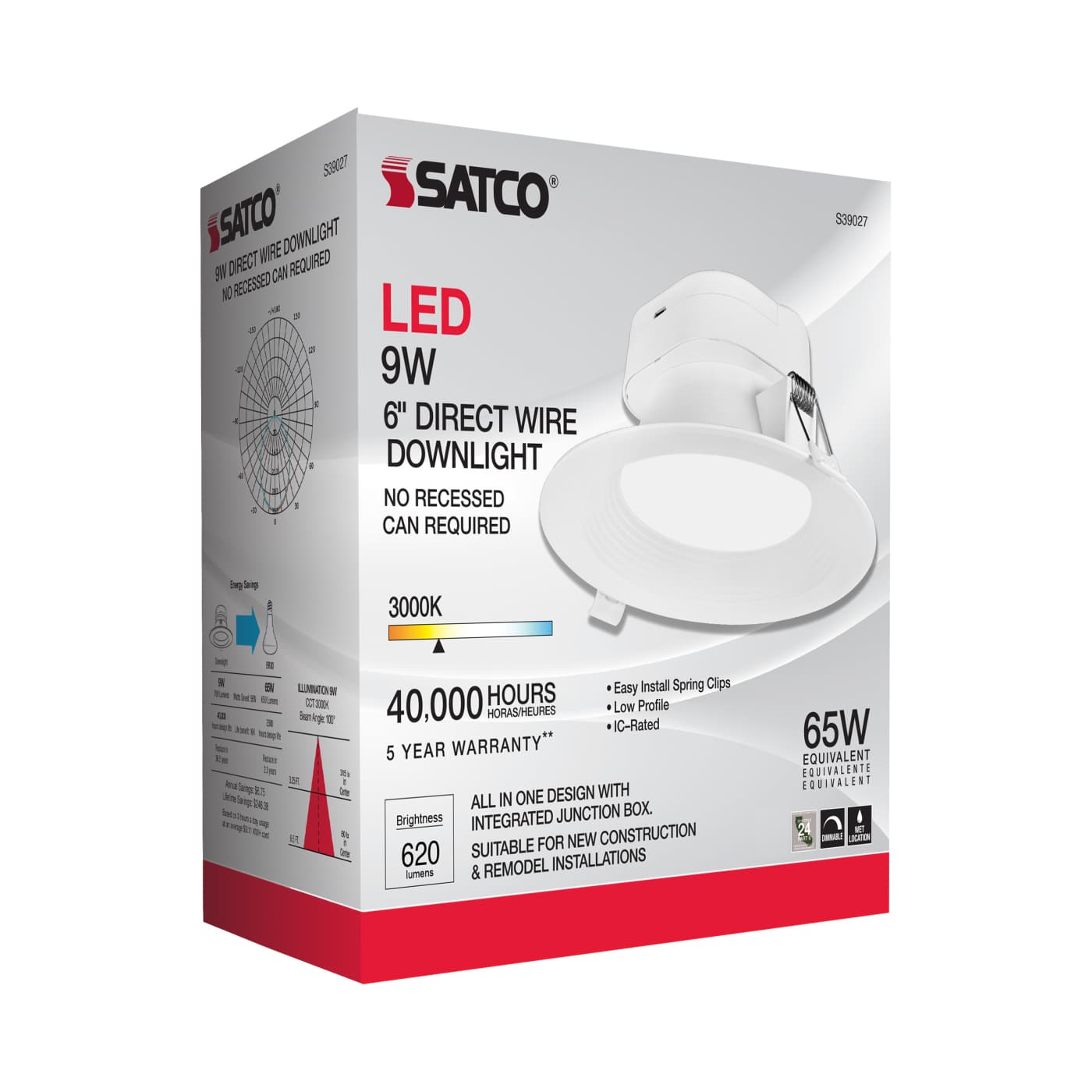 9WLED/DW/RDL/5-6/30K/120V - S39027