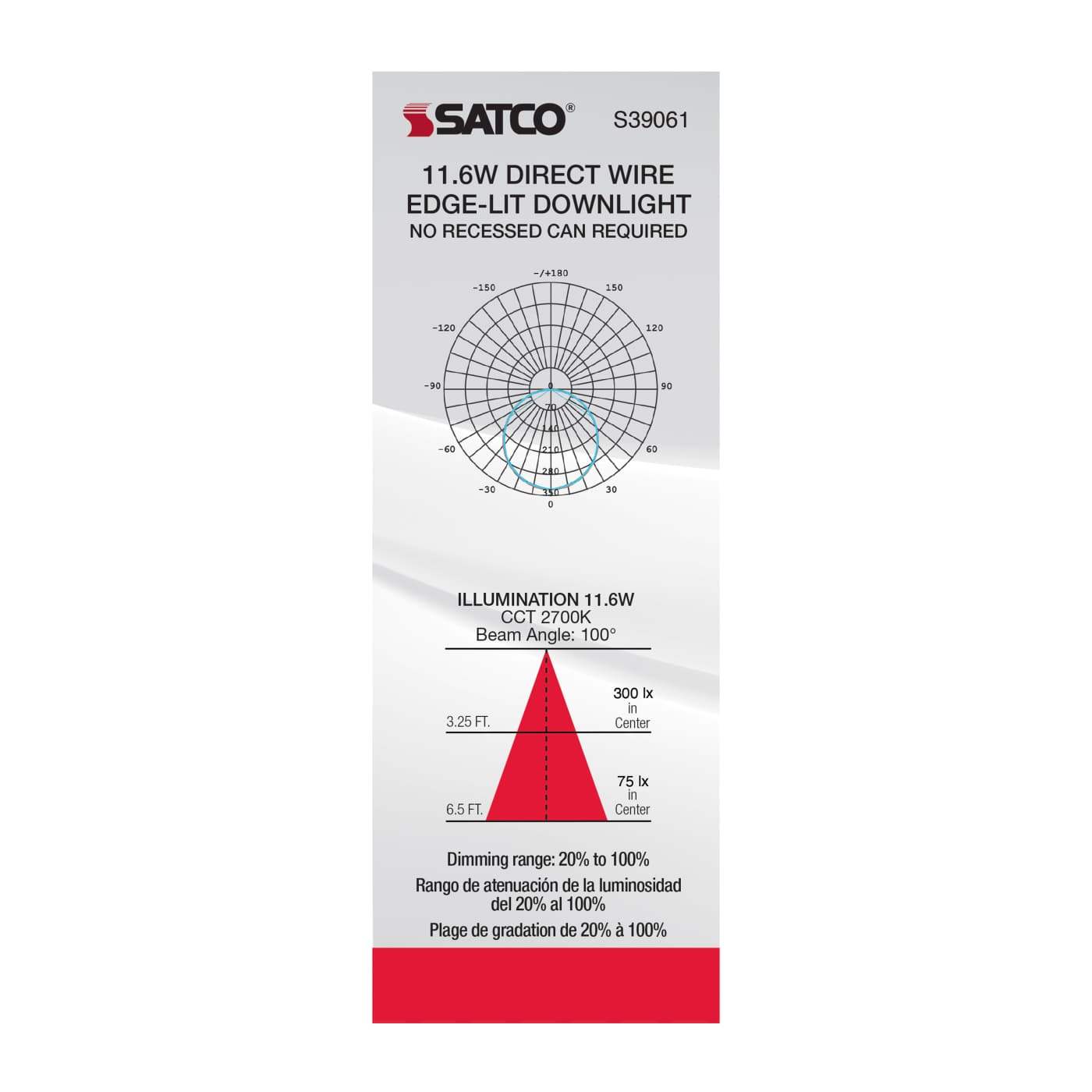 11.6WLED/DW/EL/5-6/27K/120V - S39061