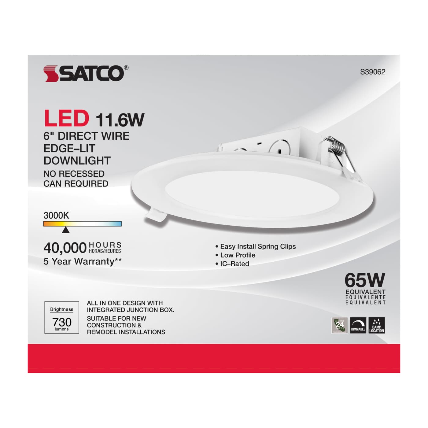 11.6WLED/DW/EL/5-6/30K/120V - S39062