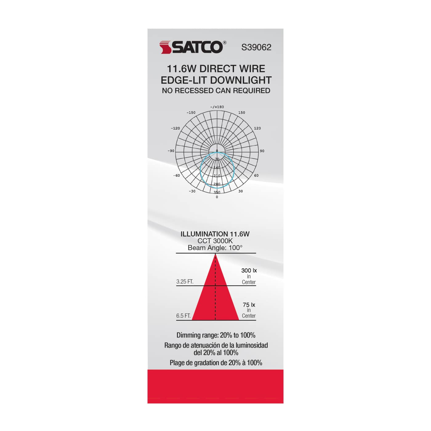 11.6WLED/DW/EL/5-6/30K/120V - S39062