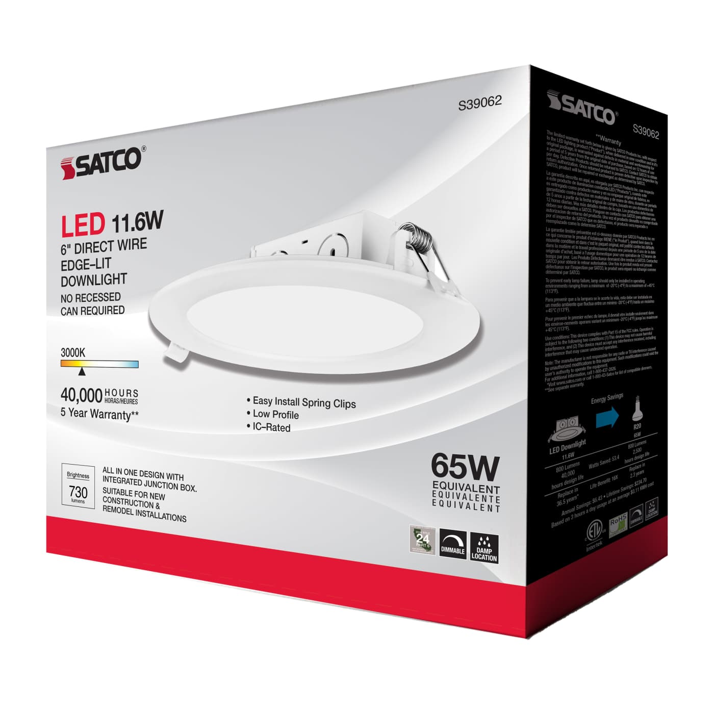 11.6WLED/DW/EL/5-6/30K/120V - S39062