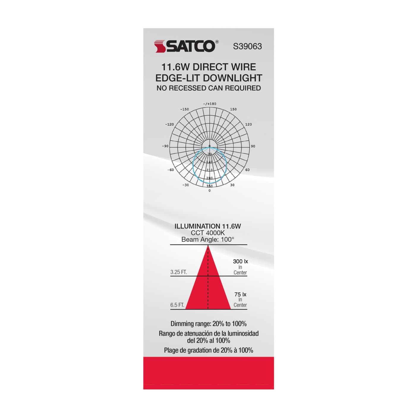 11.6WLED/DW/EL/5-6/40K/120V - S39063