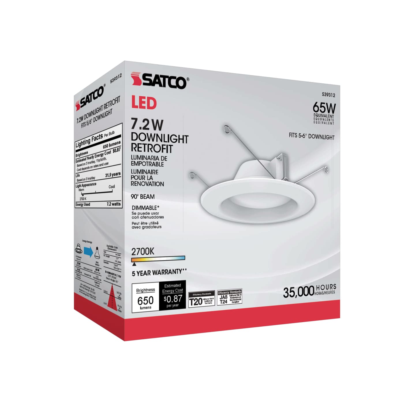 7.2WLED/RDL/5-6/927/120V - S39312