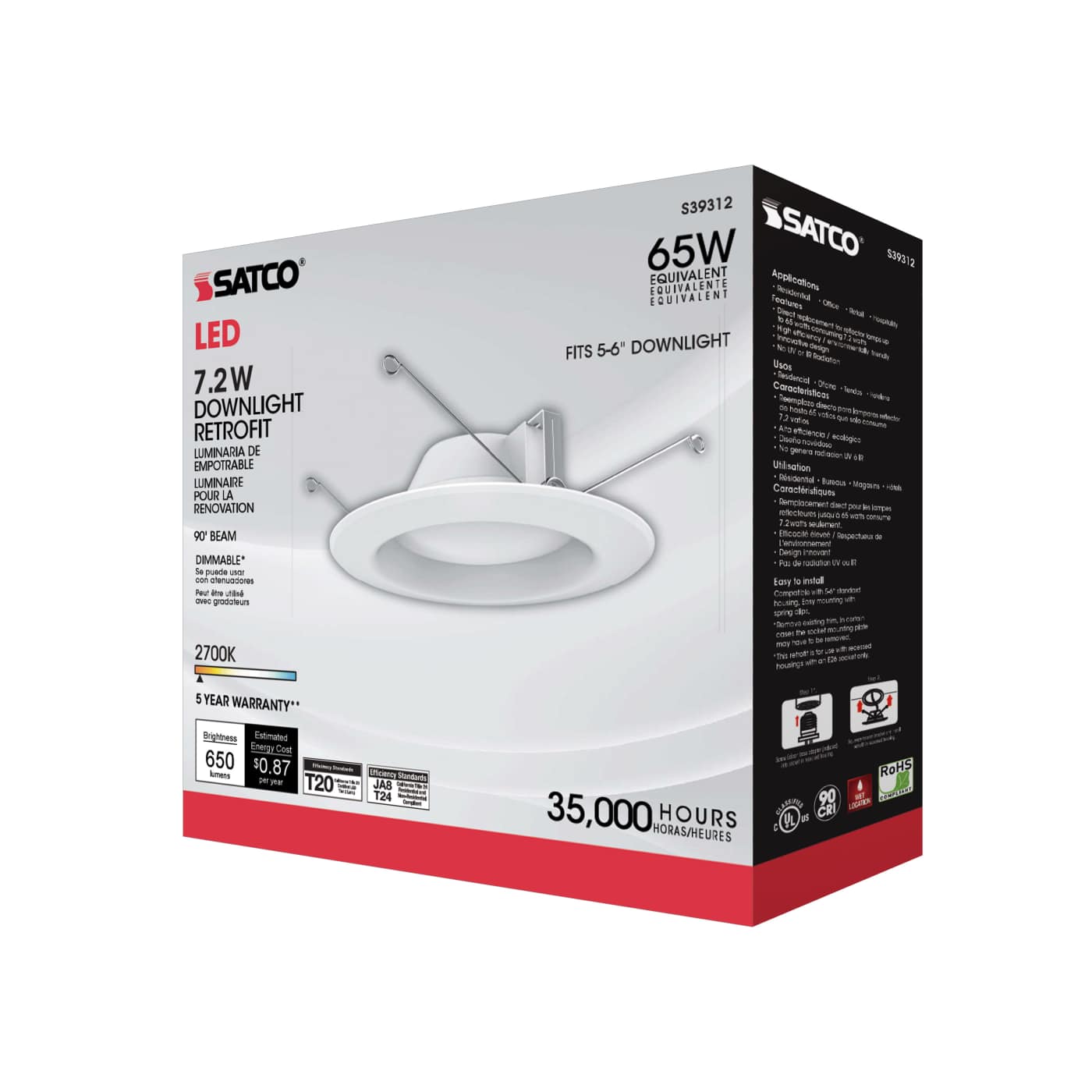 7.2WLED/RDL/5-6/927/120V - S39312