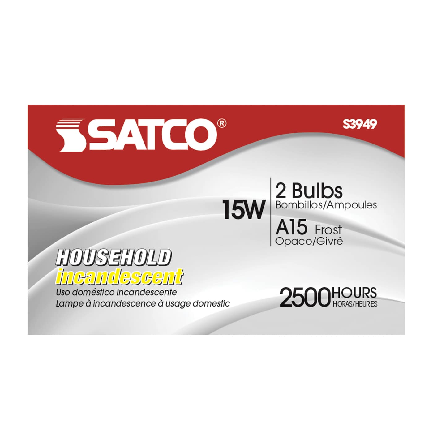 15W A-15 FROSTED MED BASE - S3949