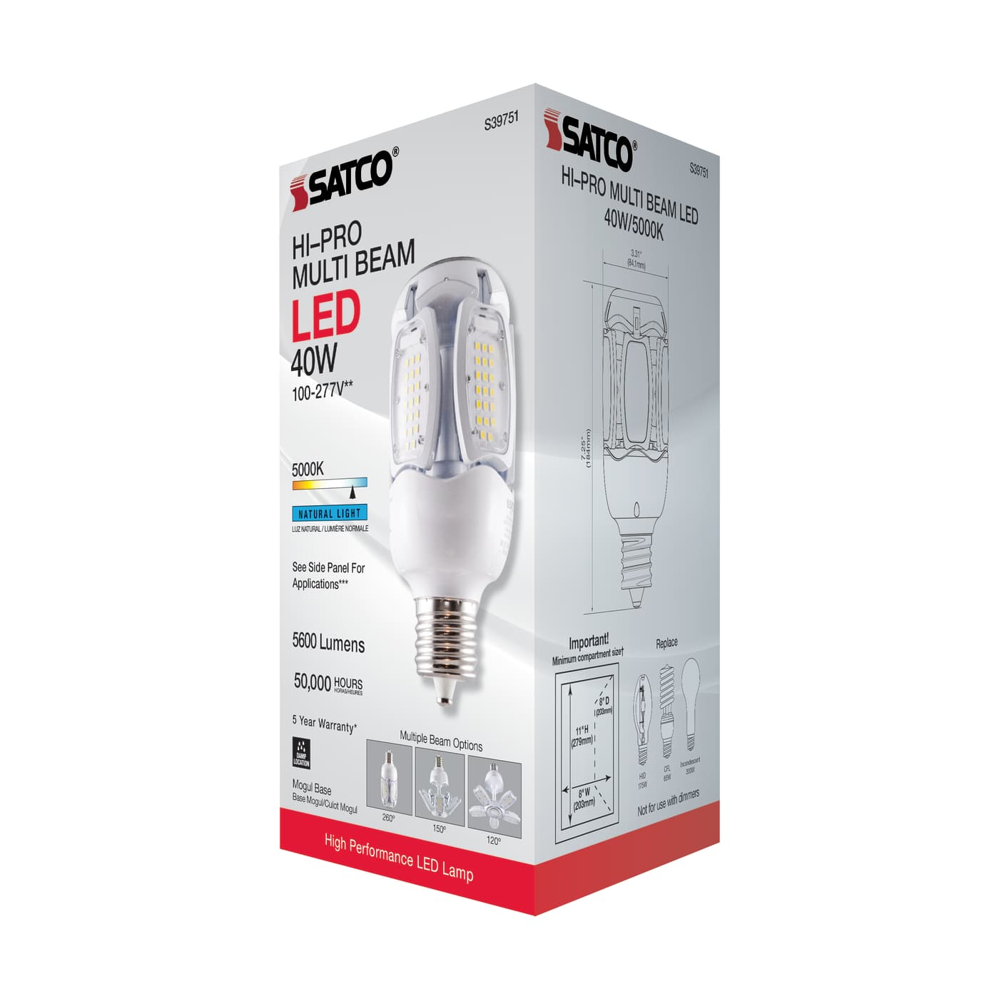 40W/LED/HID/MB-G3/50K/100-277V - S39751