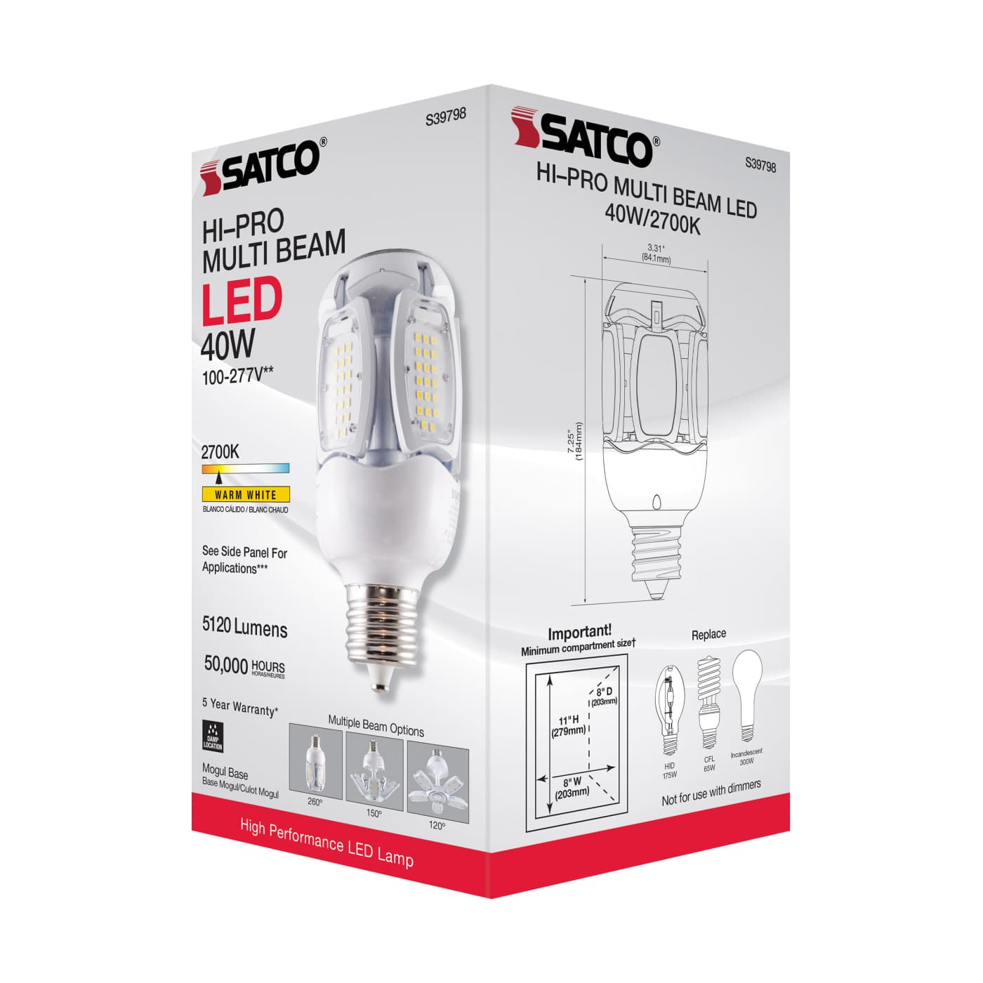 40W/LED/HID/MB-G3/27K/100-277V - S39798