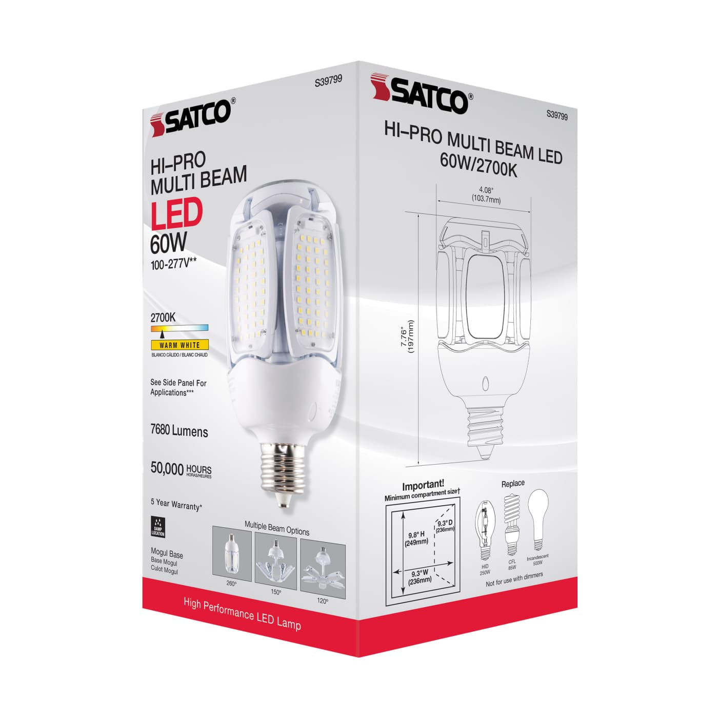 60W/LED/HID/MB-G3/27K/100-277V - S39799