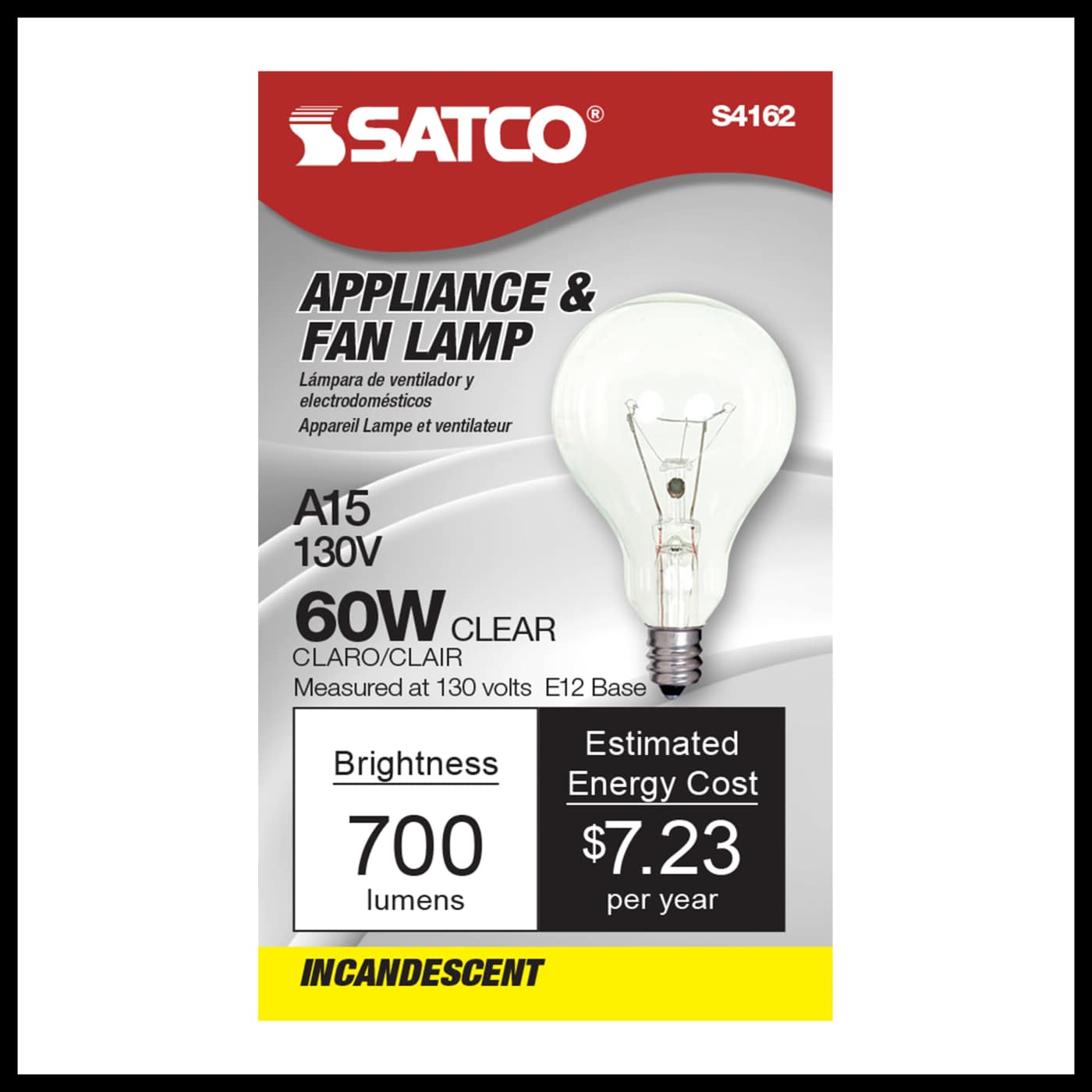 60A15 CLEAR E12 NICKEL PLATED - S4162
