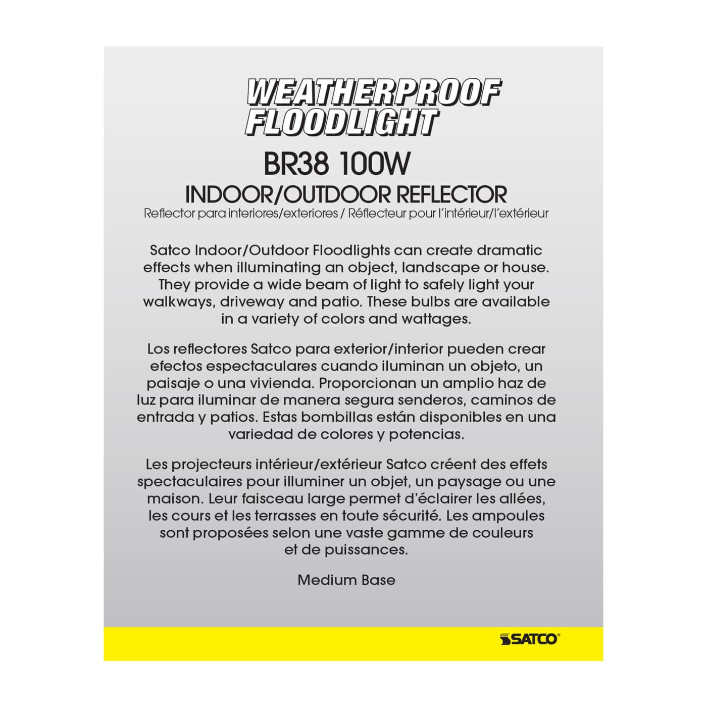 100W BR-38 RED 120V. - S4424