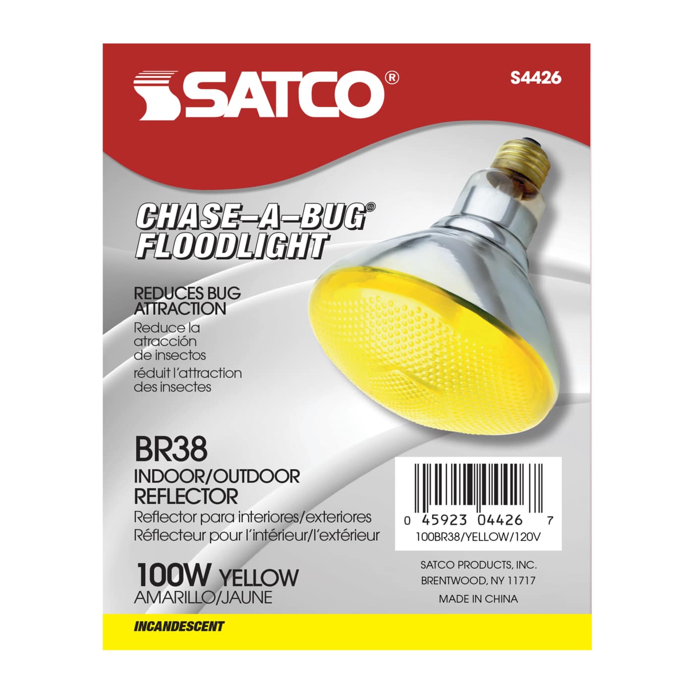 100W BR-38 YELLOW/BUG 120V. - S4426