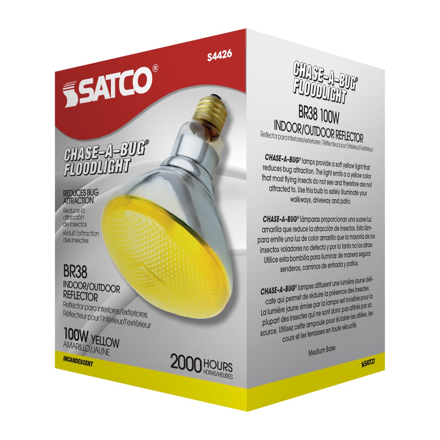 100W BR-38 YELLOW/BUG 120V. - S4426