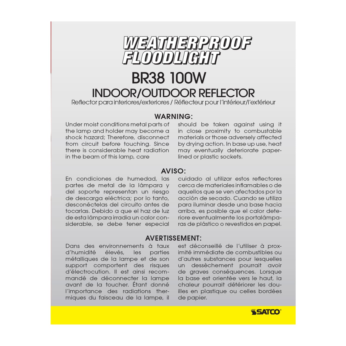 100W BR-38 GREEN 120V. - S4427