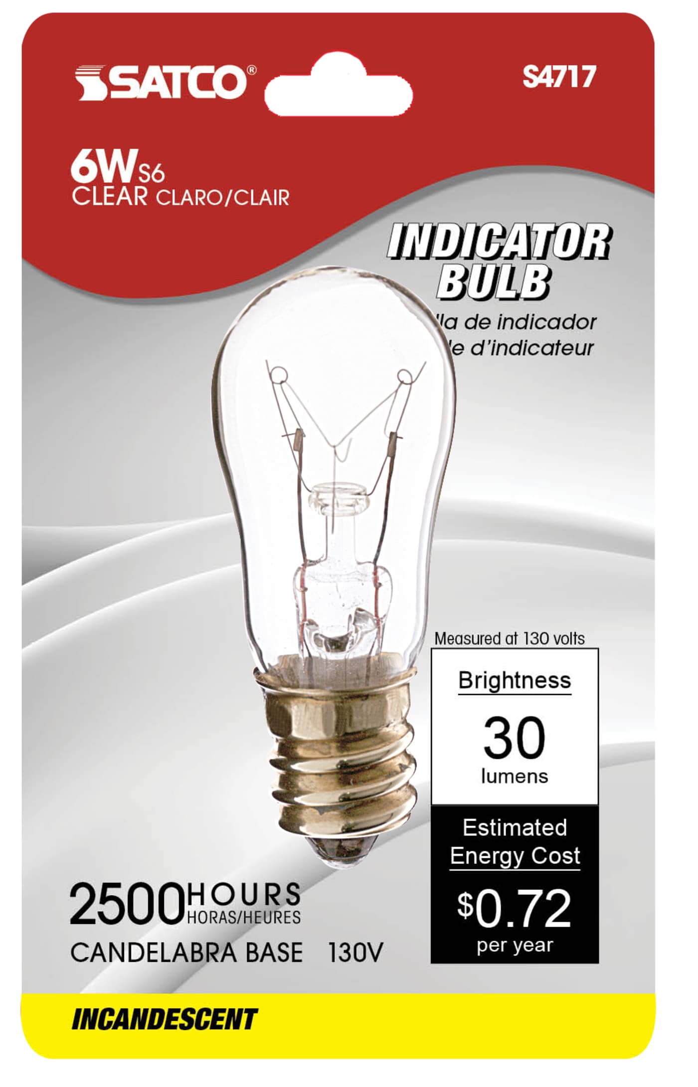 6S6 CAND CLEAR 130V 2/CD - S4717