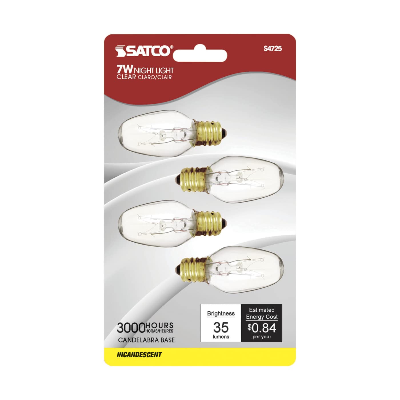 7C7 CAND CLEAR 120V 4/CD - S4725