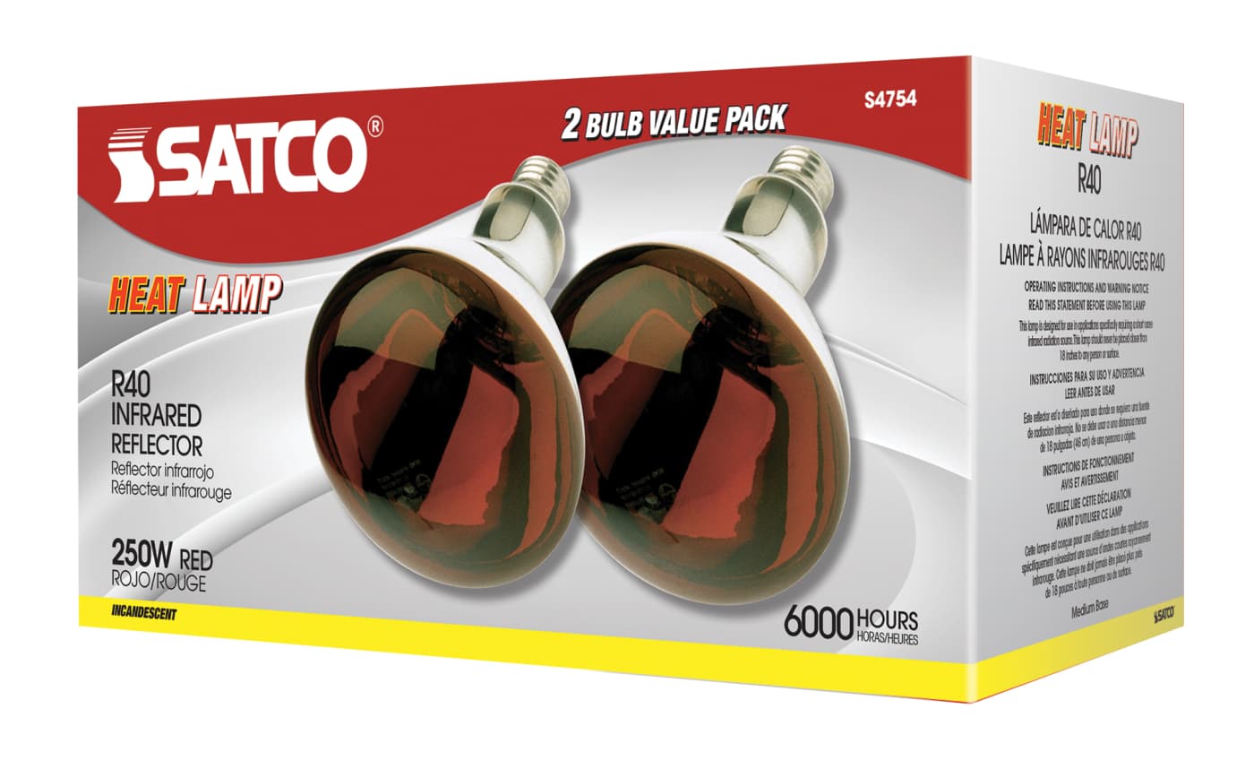 250R40/HR/2PK RED HEAT LAMP - S4754