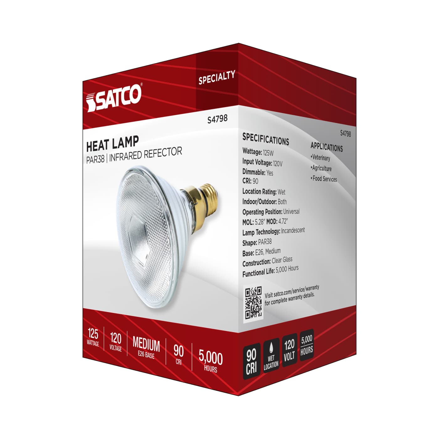 125PAR38/HEAT/CL/120V - S4798