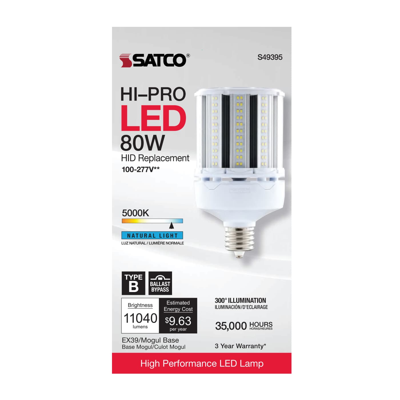 80W/LED/HP/850/100-277V/EX39 - S49395