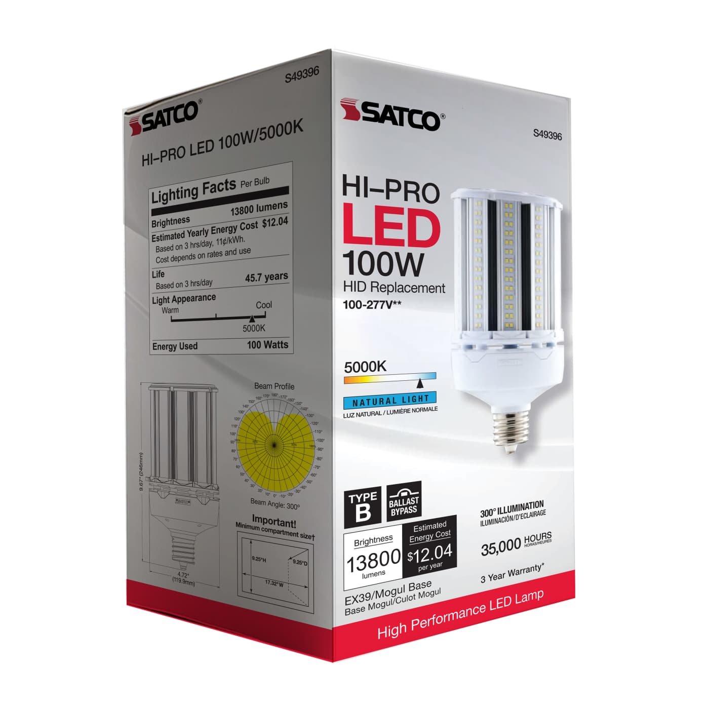 100W/LED/HP/850/100-277V/EX39 - S49396