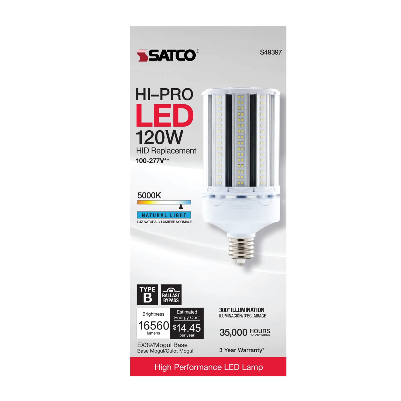 120W/LED/HP/850/100-277V/EX39 - S49397