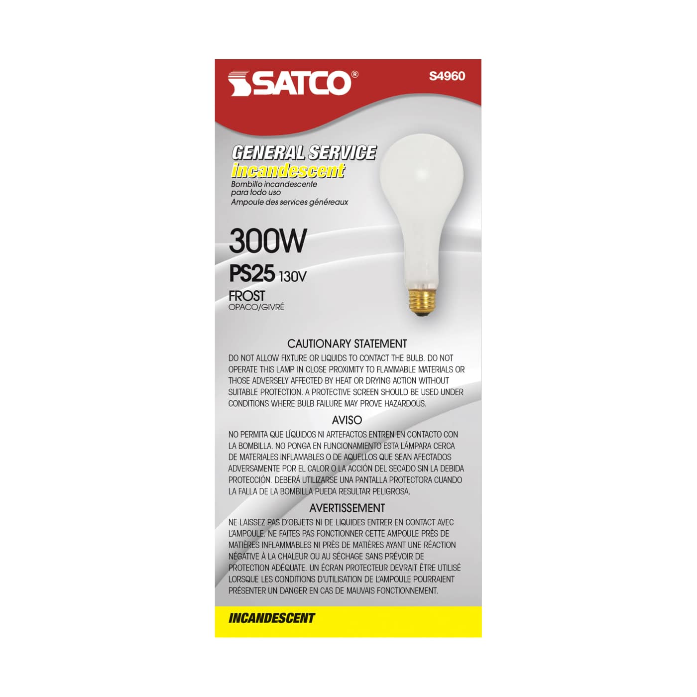 300M/IF MED BASE FROSTED 130V. - S4960