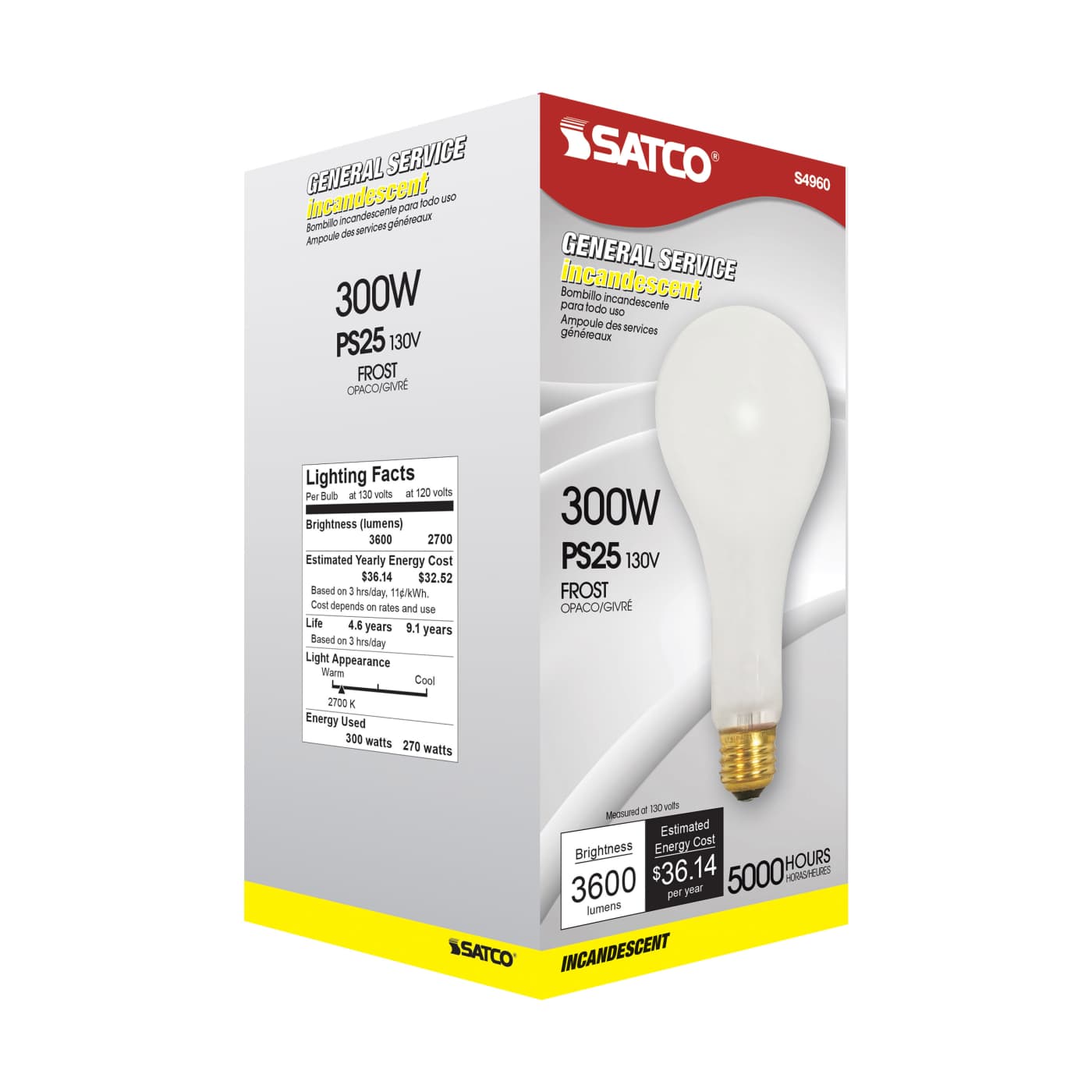 300M/IF MED BASE FROSTED 130V. - S4960