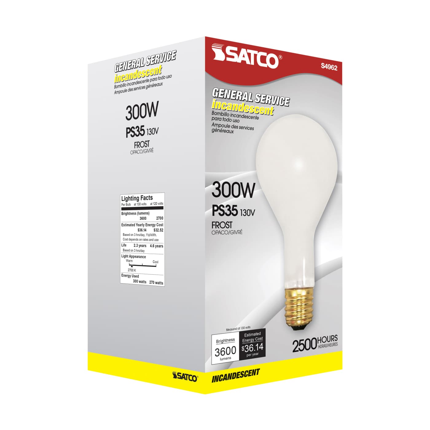 300/IF MOGUL BASE FROSTED 130V - S4962