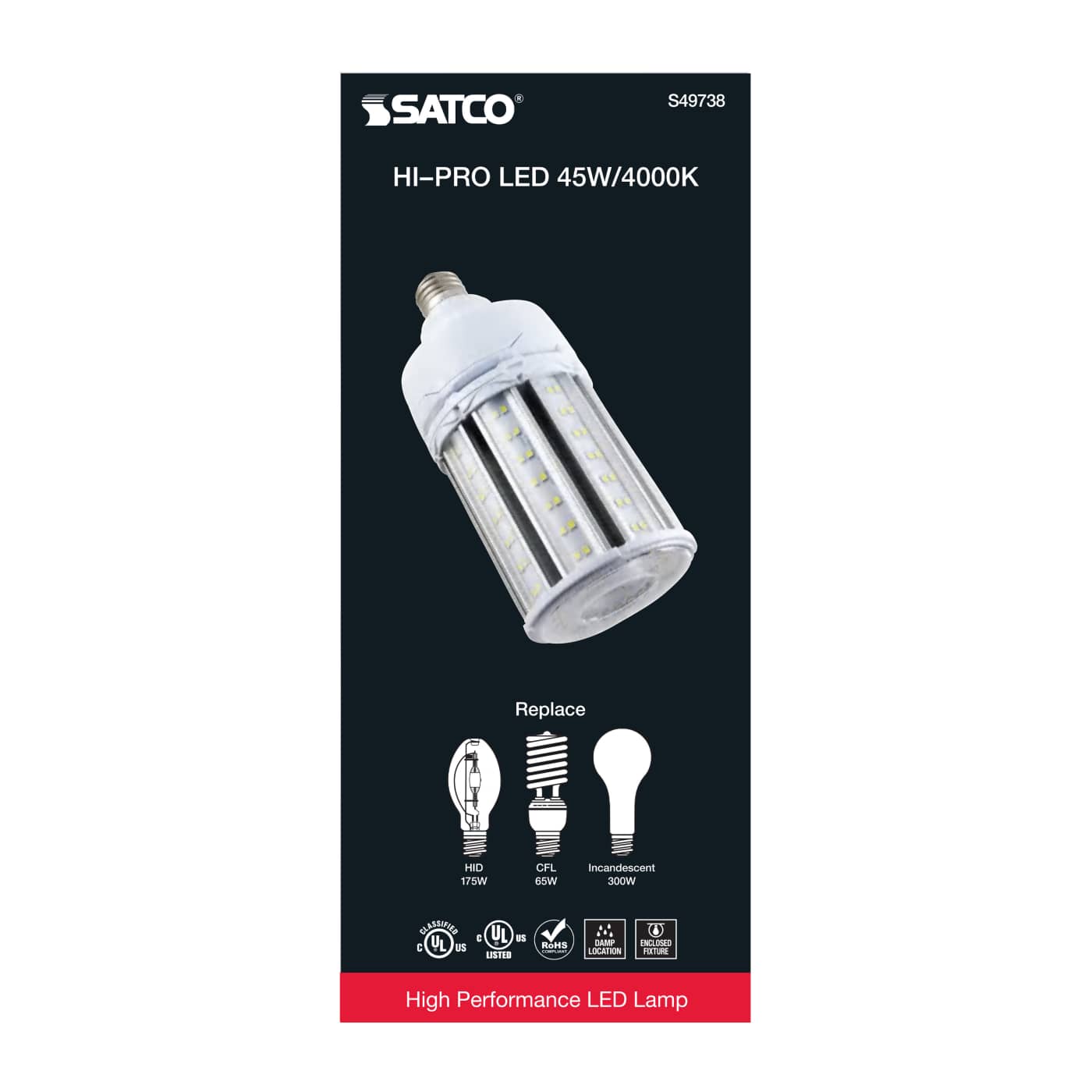 45W/LED/HP/840/100-277V/E26 - S49738