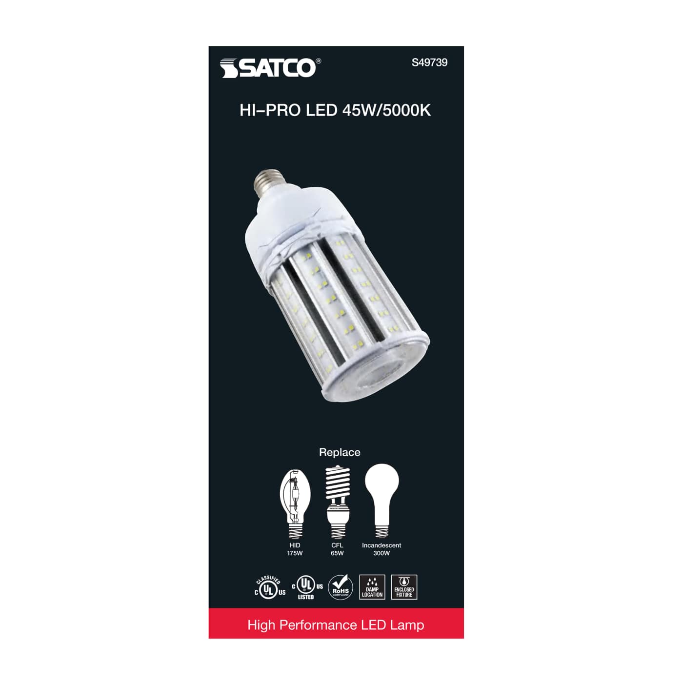 45W/LED/HP/850/100-277V/E26 - S49739