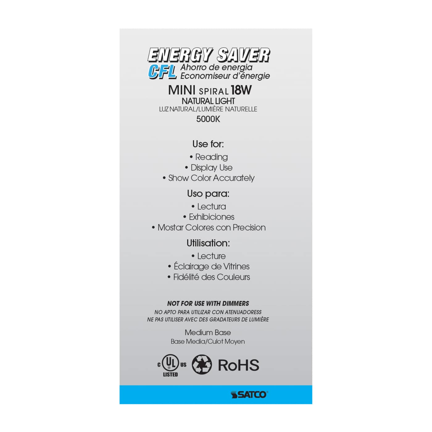 18T2/E26/5000K/120V/3PK - S6273