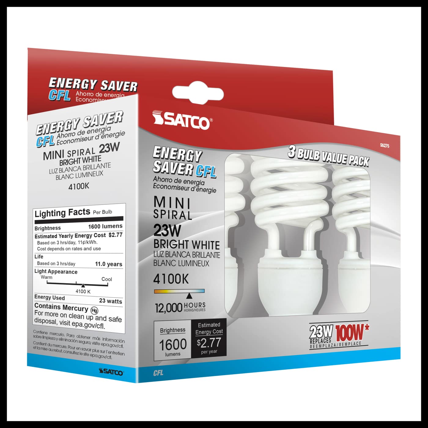 23T2/E26/4100K/120V/3PK - S6275