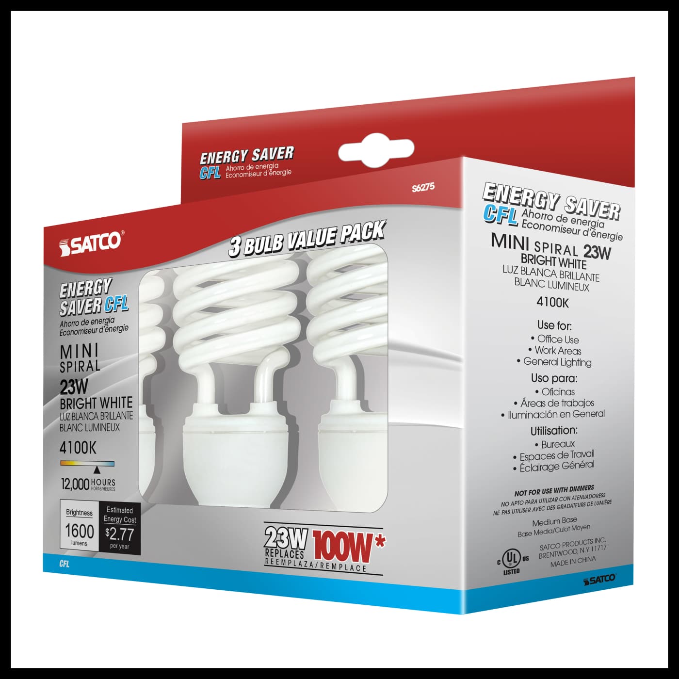 23T2/E26/4100K/120V/3PK - S6275