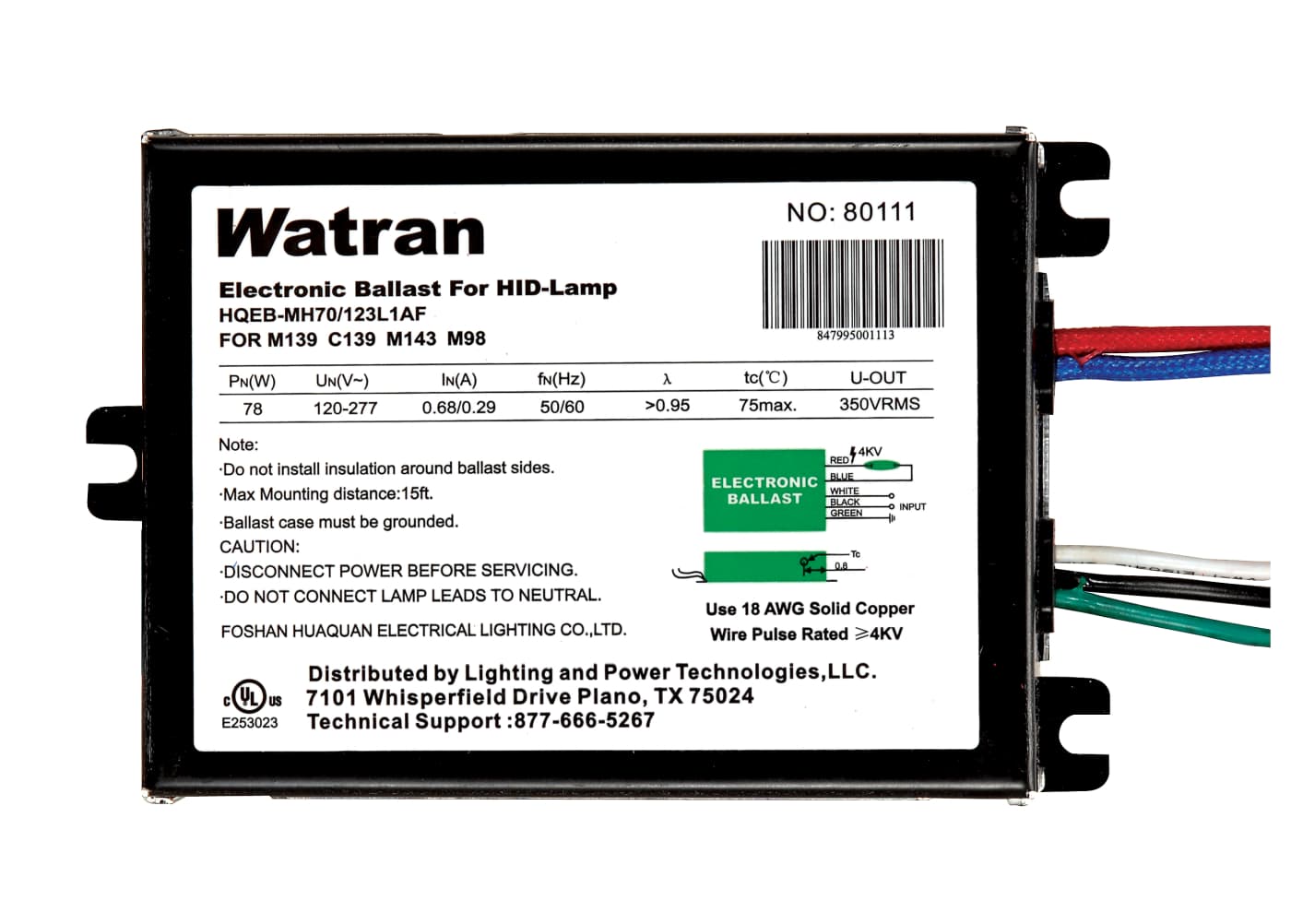 QTP1X70MH UNV SQ - S6799