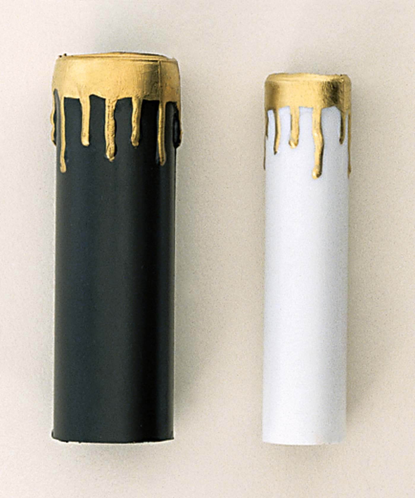 2-4" WHITE/GOLD DRIP CANDLE CO - S70-372