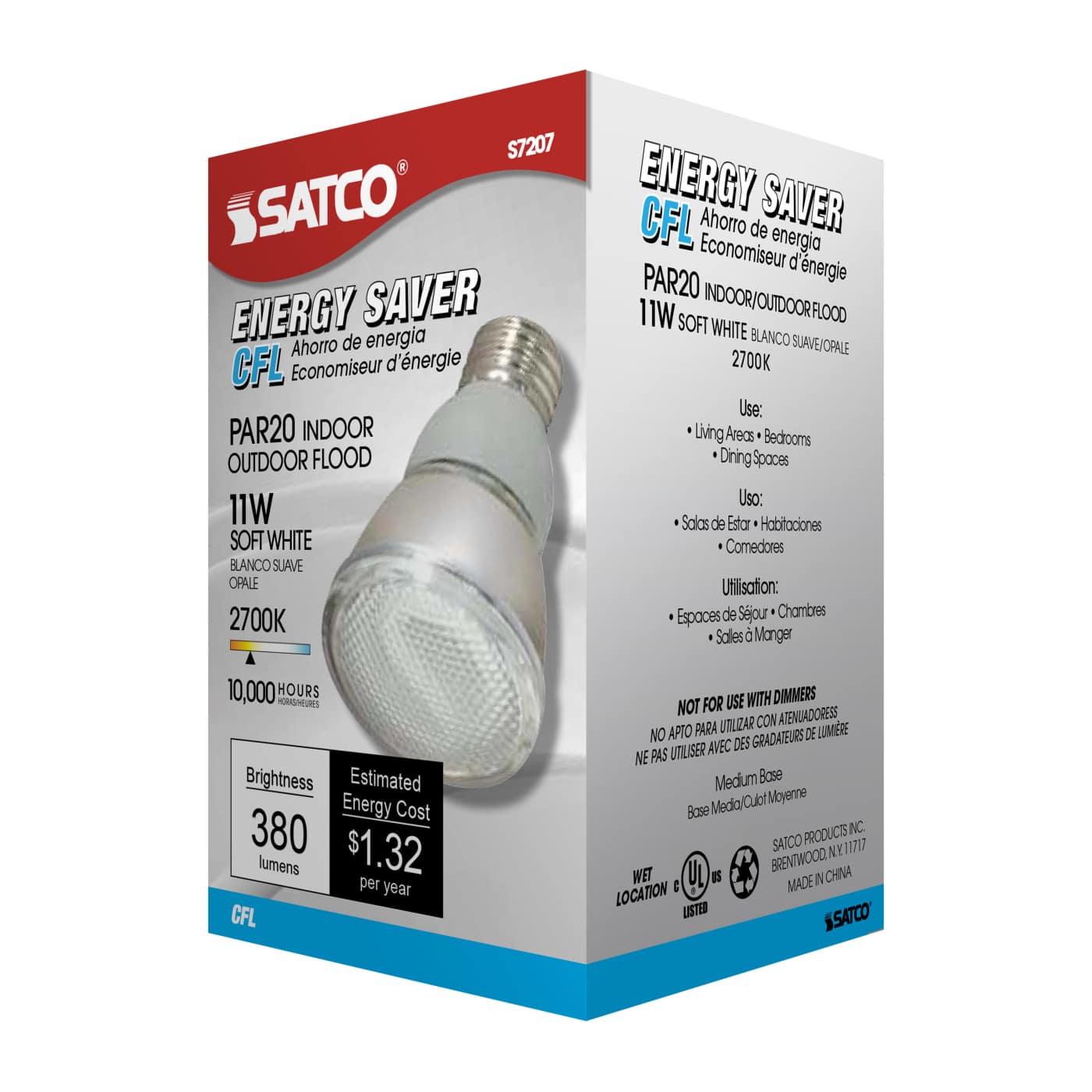 11PAR20/E26/2700K/120V/1PK - S7207