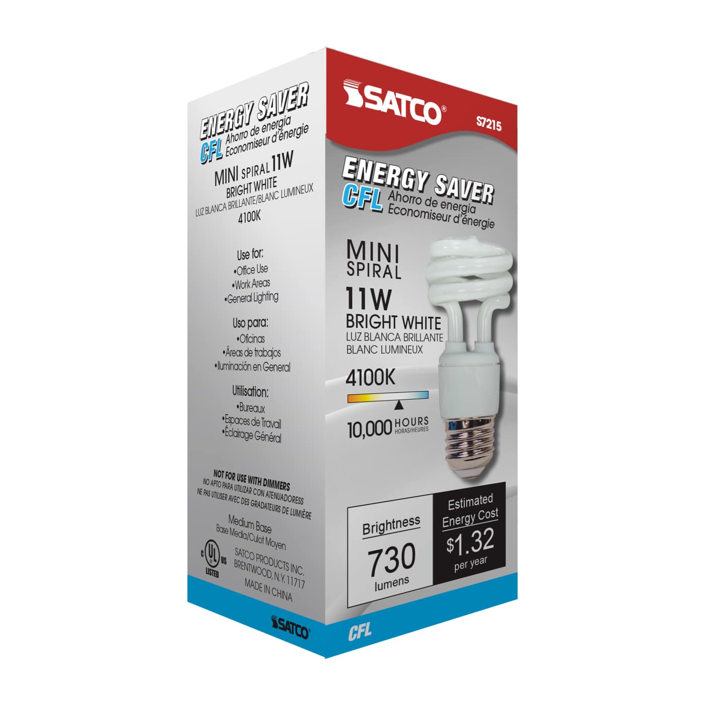 11T2/E26/4100K/120V/1PK - S7215