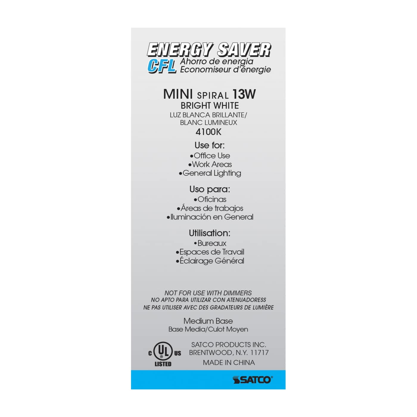 13T2/E26/4100K/120V/1PK - S7218