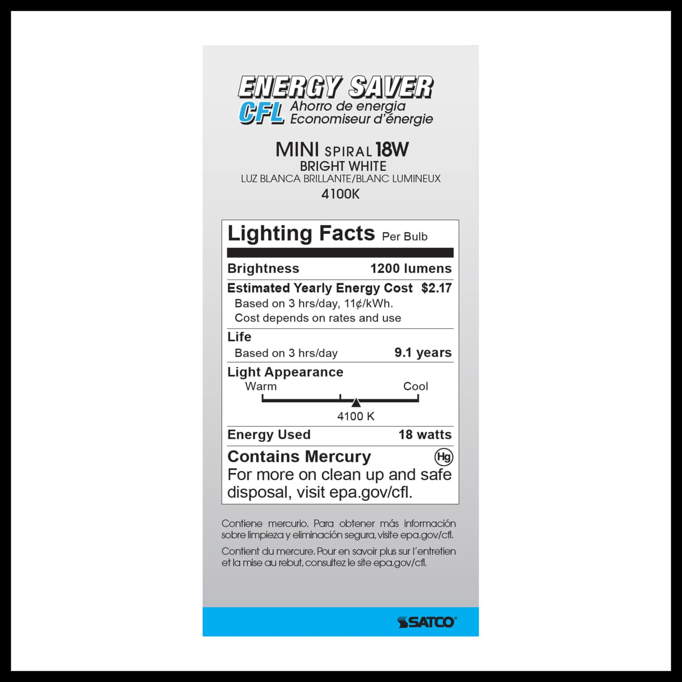 18T2/E26/4100K/120V/1PK - S7225