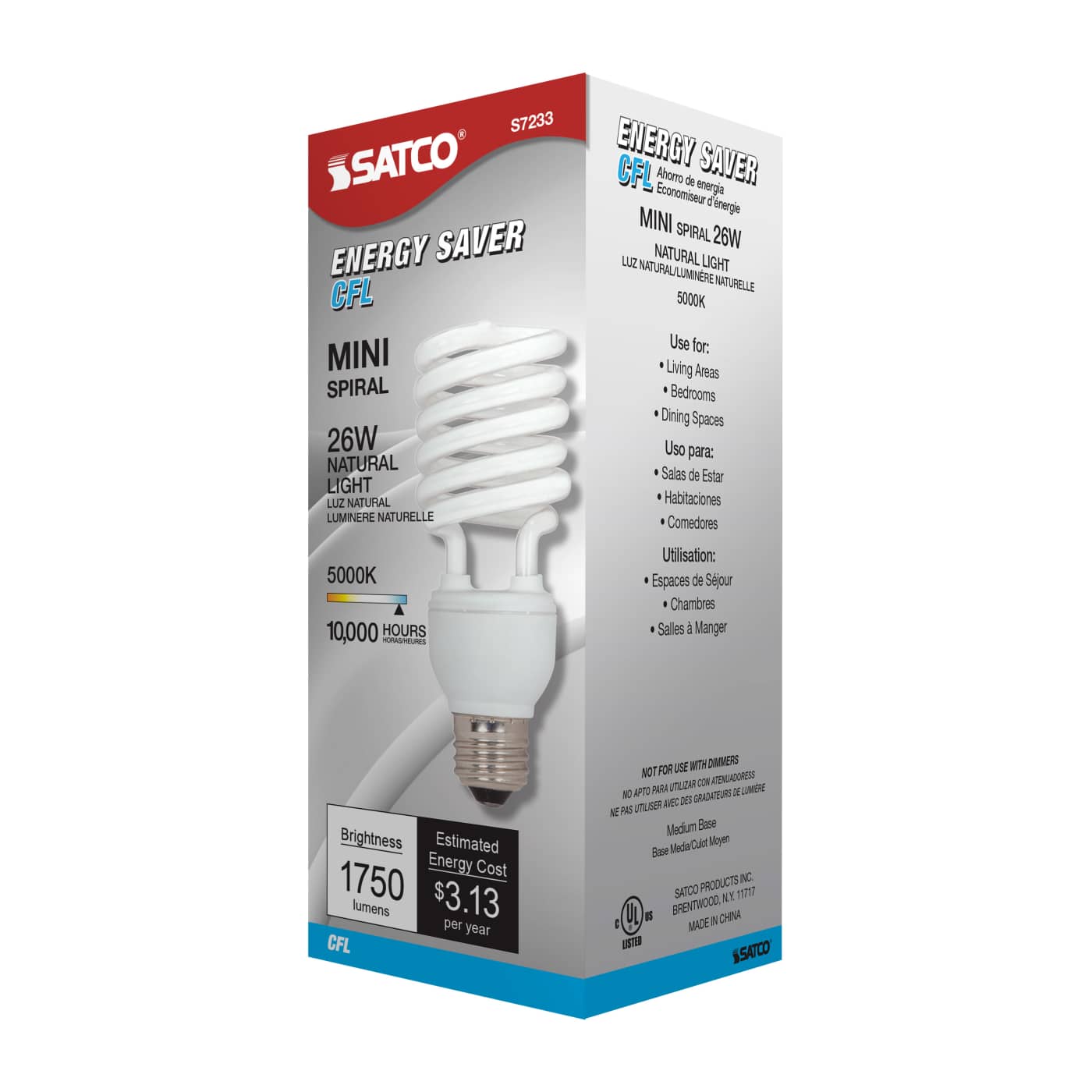 26T2/E26/5000K/120V/1PK - S7233