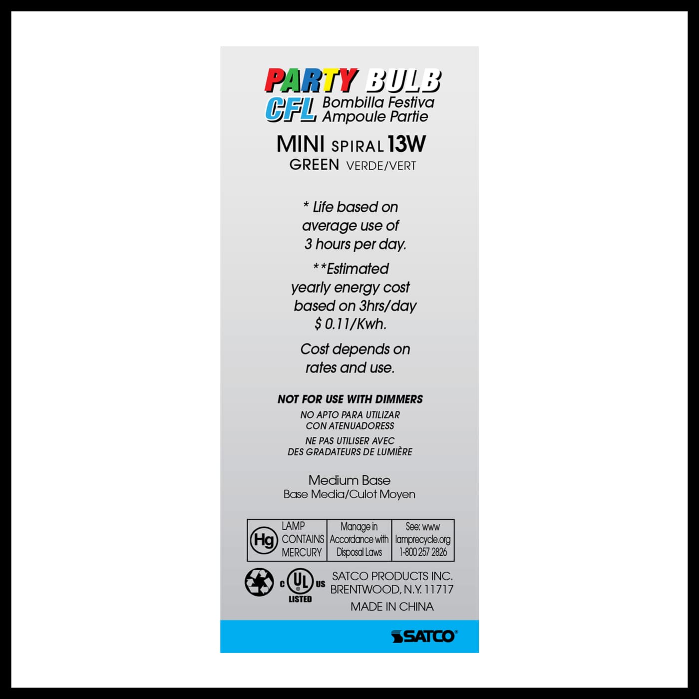 13T2/E26/GREEN/120V/1PK - S7272