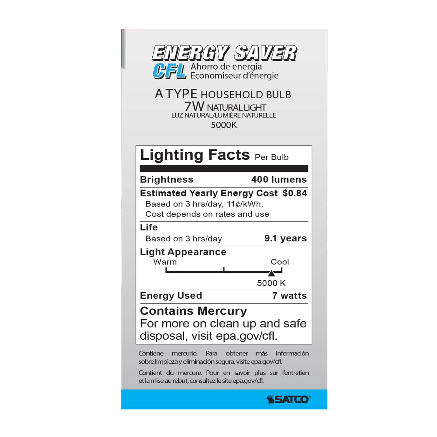 7A19/E26/5000K/120V/1PK - S7283