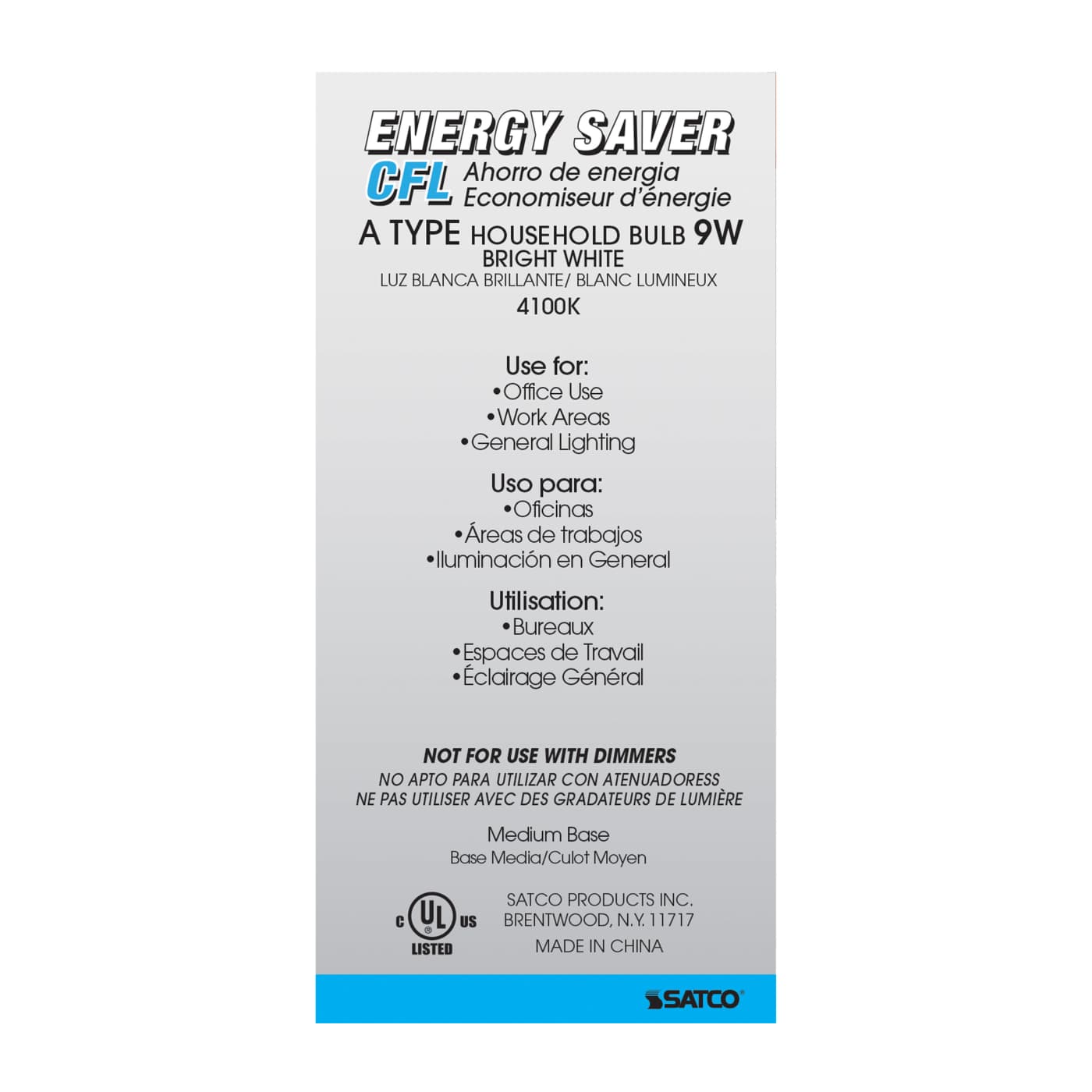 9A19/E26/4100K/120V/1PK - S7285