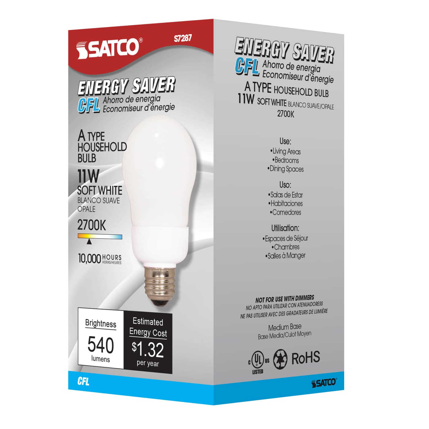 11A19/E26/2700K/120V/1PK - S7287