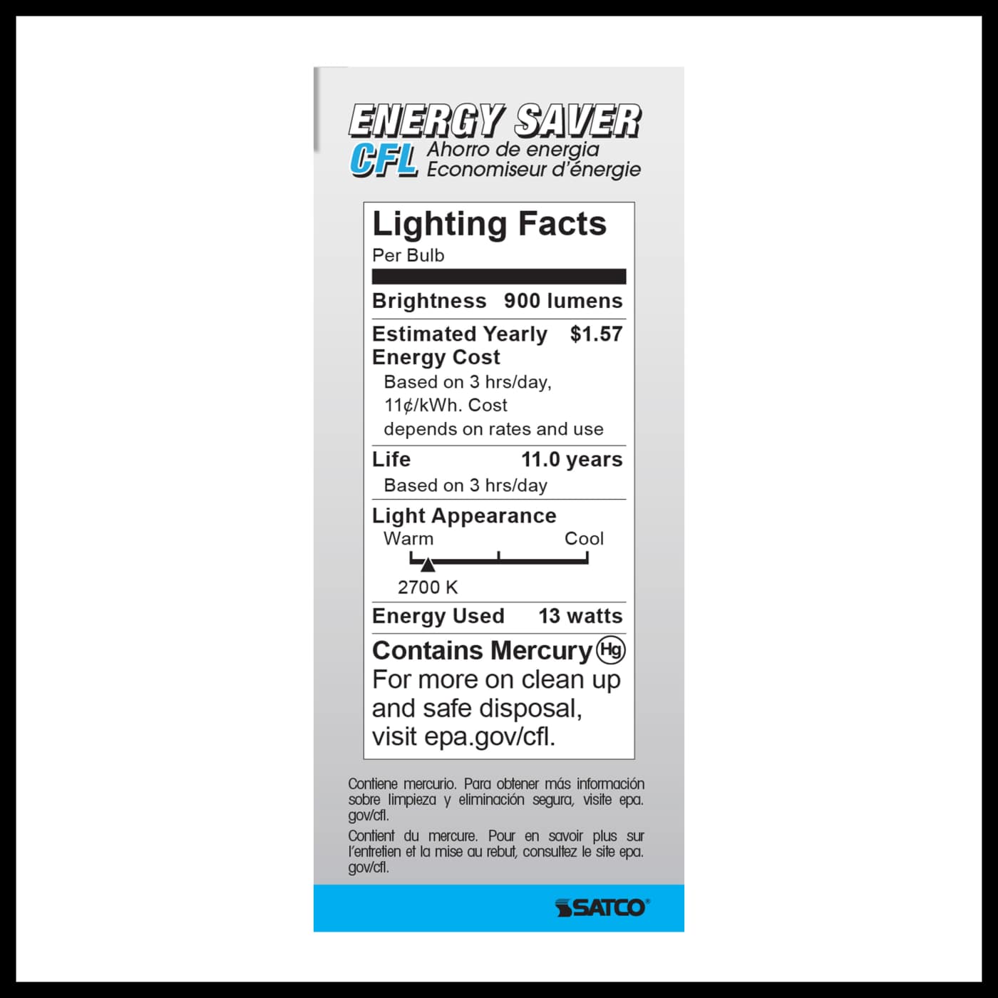 13T2/E12/2700K/120V/1PK - S7364