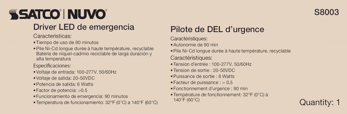6W LED/CDL EM DRIVER - S8003