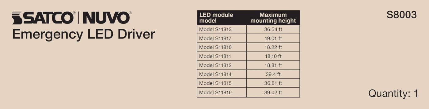 6W LED/CDL EM DRIVER - S8003