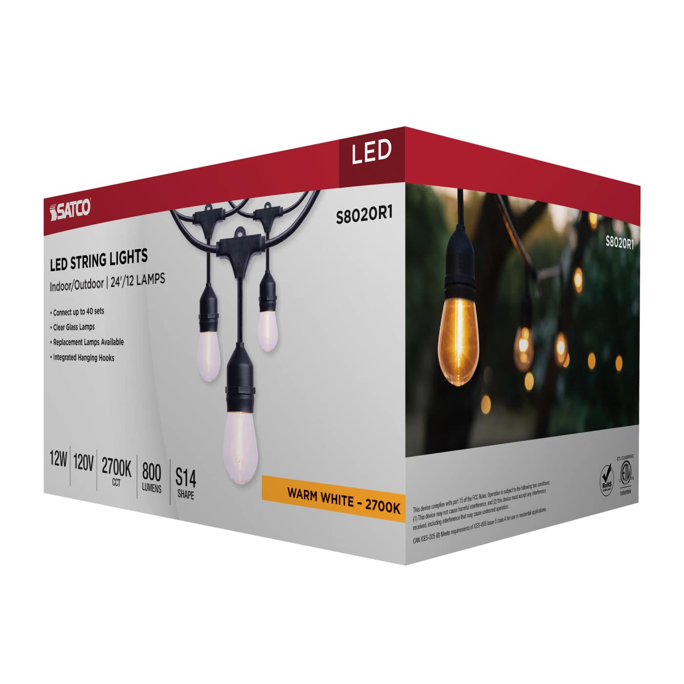 24FT/LED/SL/S14/27K/120V - S8020R1